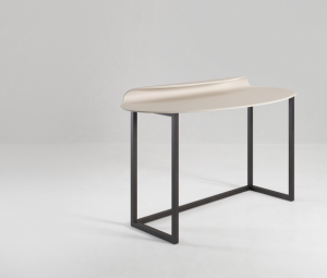 Secolo Nakamura Консоль с кожаной столешницей без выдвижных ящиков.