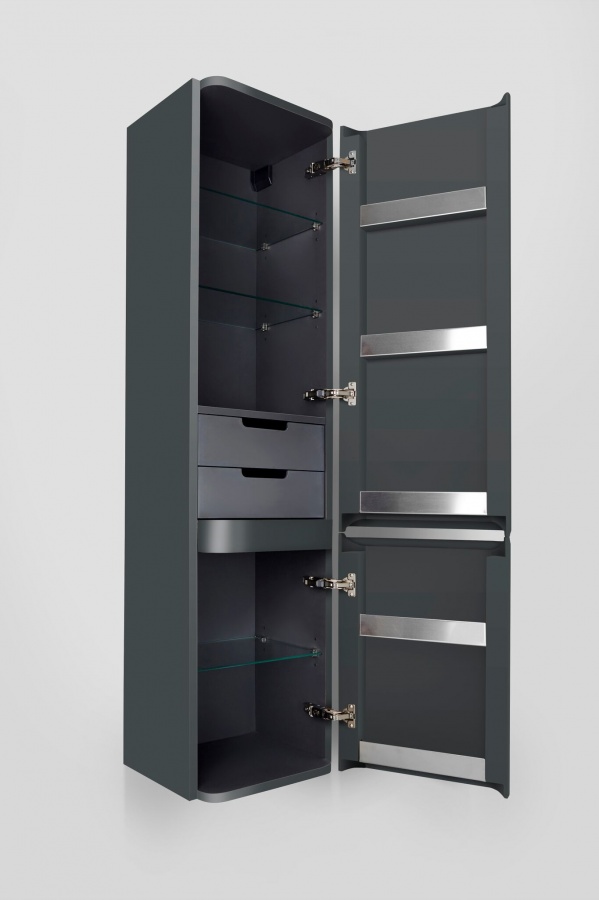 M30CHR0406AG Шкаф-колонна подвесной правый 40 см двери антрацит глянцевая шт AM.PM Sensation - Вид №1