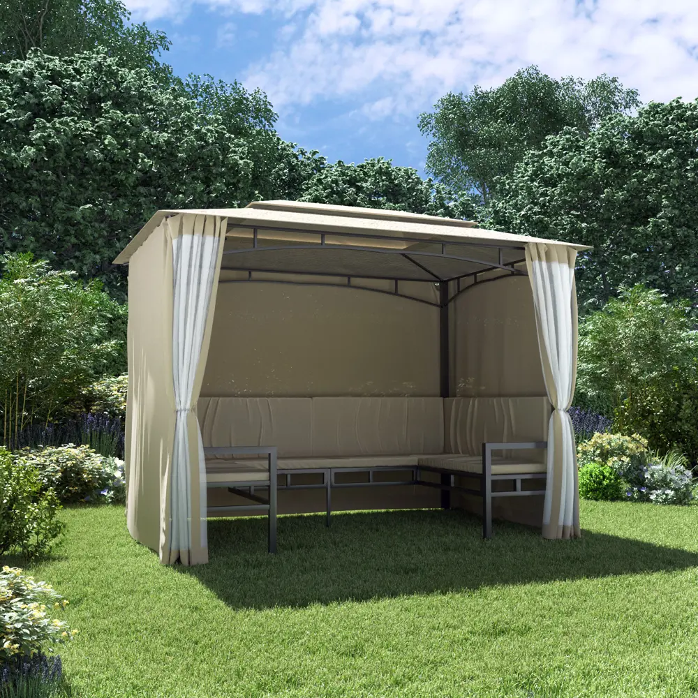 Santreyd Садовый шатер с москитной сеткой и скамьями для отдыха на природе 18018268 STLM-0009265 - Вид №6