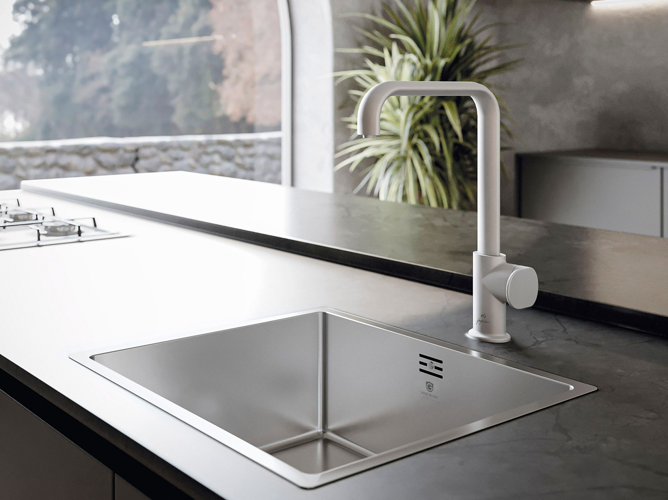 Однорычажный смеситель для кухни с поворотным изливом GUGLIELMI RUBINETTERIE AG ARCH-00123311 - Вид №1