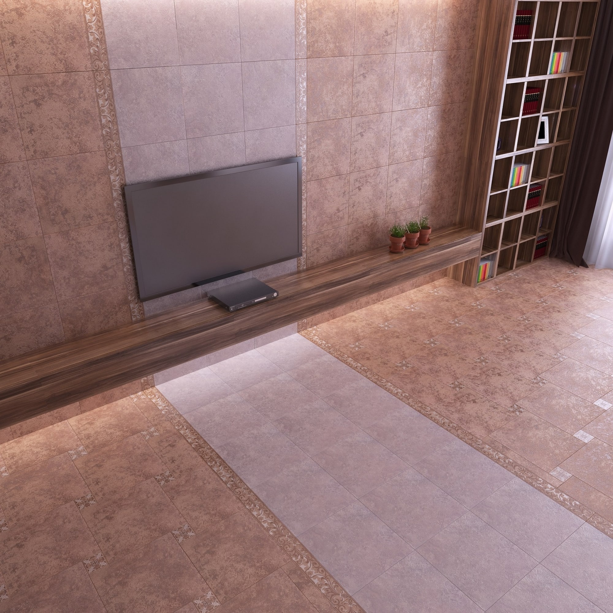 83593389 Керамогранит Soul light 45x45 см 1.62 м² цвет бежевый Soul light beige Santreyd  - Вид №3