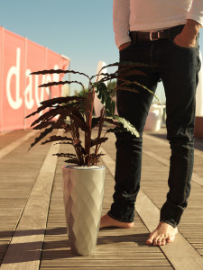 073101 Кашпо Nano матовое синее 28см Vondom Vases