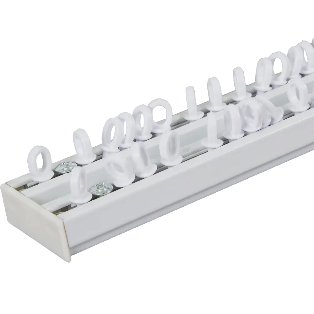 Карниз шинный двухрядный с потолочным держателем 160 см алюминий цвет белый ORBIS STLM-2127254