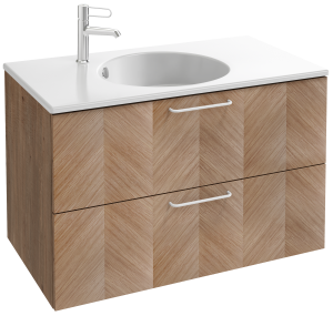 EB2523-R6-NR4 Тумба под столешницу 90 см, 2 ящика, белая ручка JACOB DELAFON ODÉON RIVE GAUCHE