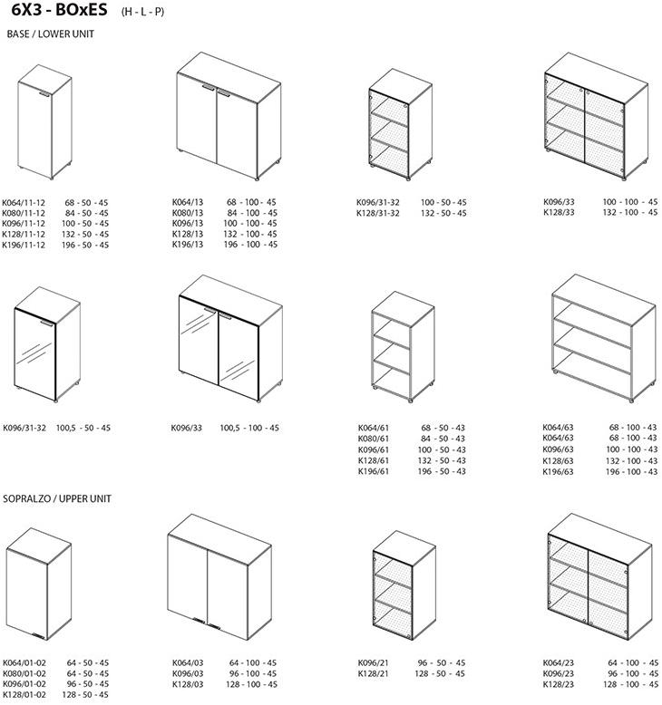 Ultom Низкая офисная мебель из меламина с распашными дверями Boxes sun-id-1461413 - Вид №4