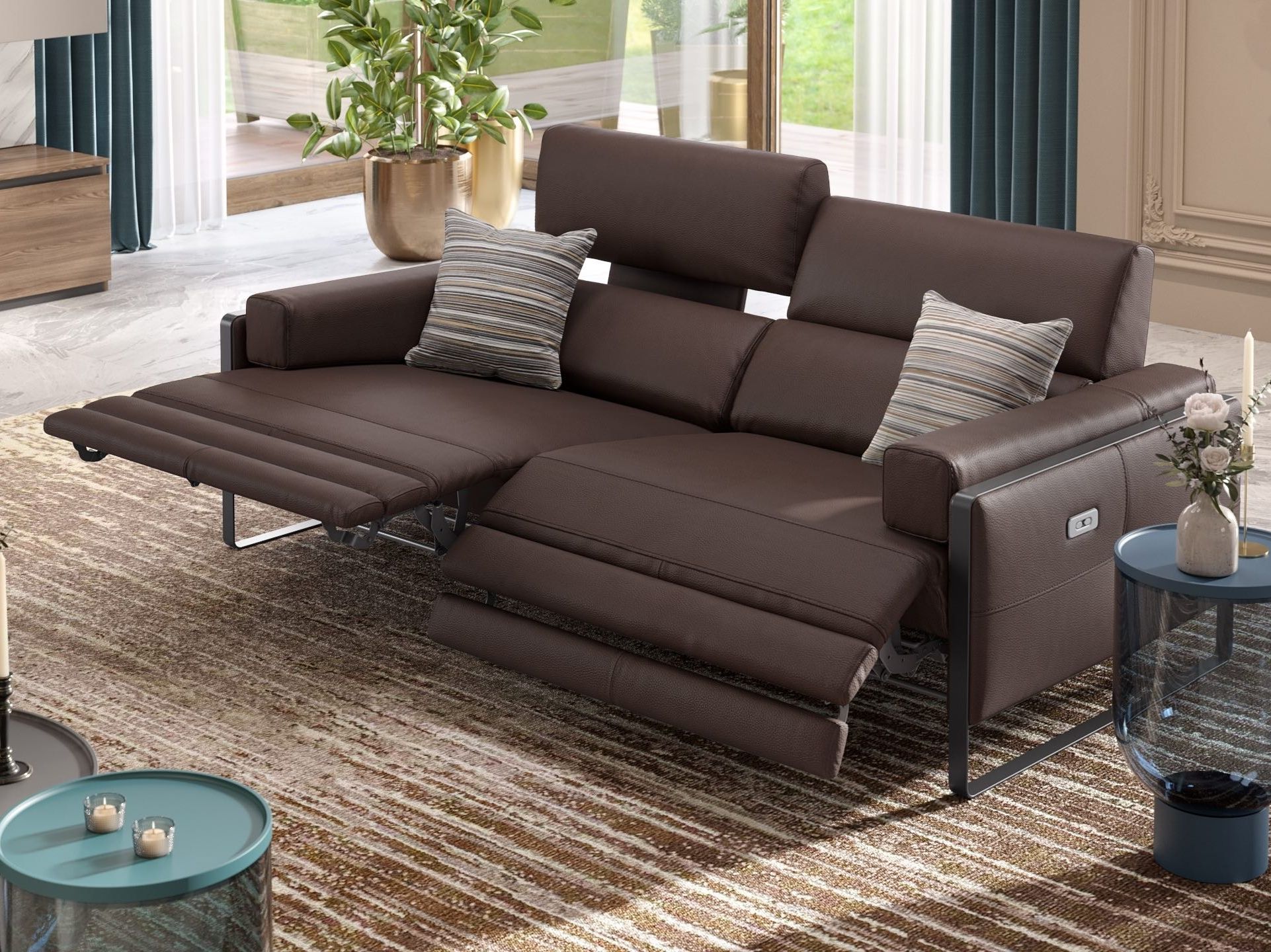 3-местный кожаный диван Sofanella MILO ARCH-00000200 - Вид №2