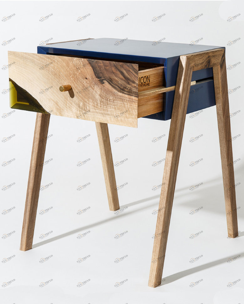 Тумбочка прикроватная с ящиком коричневая Storm G ICON DESIGNE STORM 177933 Коричневый