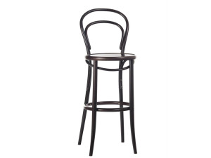 Высокий деревянный табурет с подставкой для ног