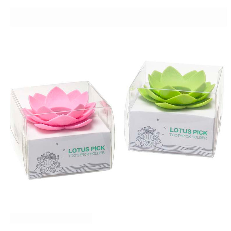 Держатель для зубочисток Lotus белый-зеленый Qualy QL10156WHGN - Вид №2