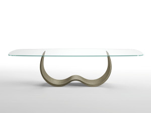 Прямоугольный Хрустальный обеденный стол