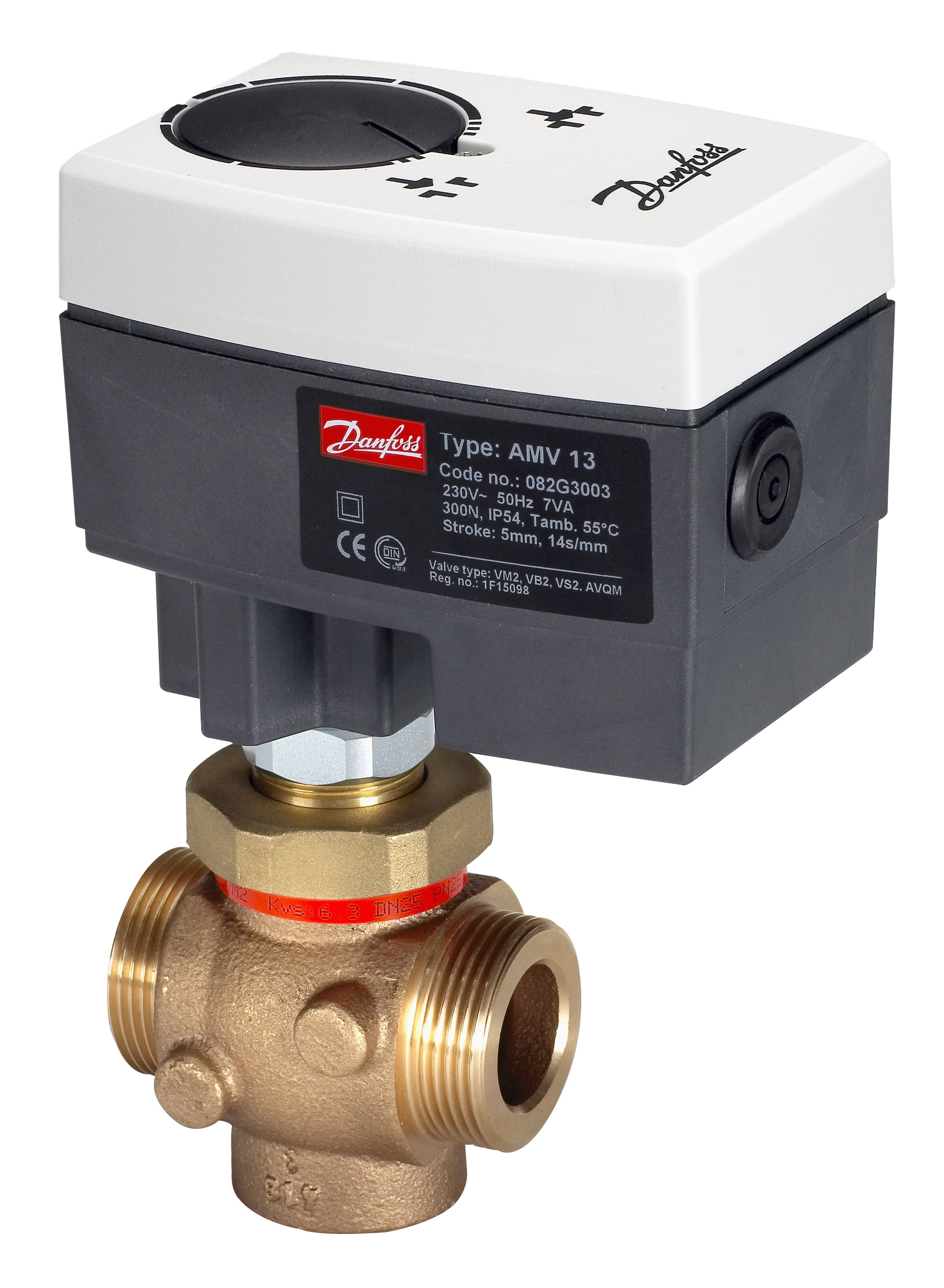 Danfoss Редукторные электроприводы с трехпозиционным управлением Электропривод импульсный AMV33 230B 082G3013  - Вид №25