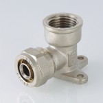 VTm.354.N.002005 Фитинг обжимной – угольник с креплением (водорозетка) Valtec 20 мм х 3/4"  - Вид №3