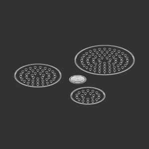 Встроенную душевую головку комплекта с дождевой струей и чистой струей свободного потока, прозрачными силиконовыми насадками  FRE218 CEADESIGN