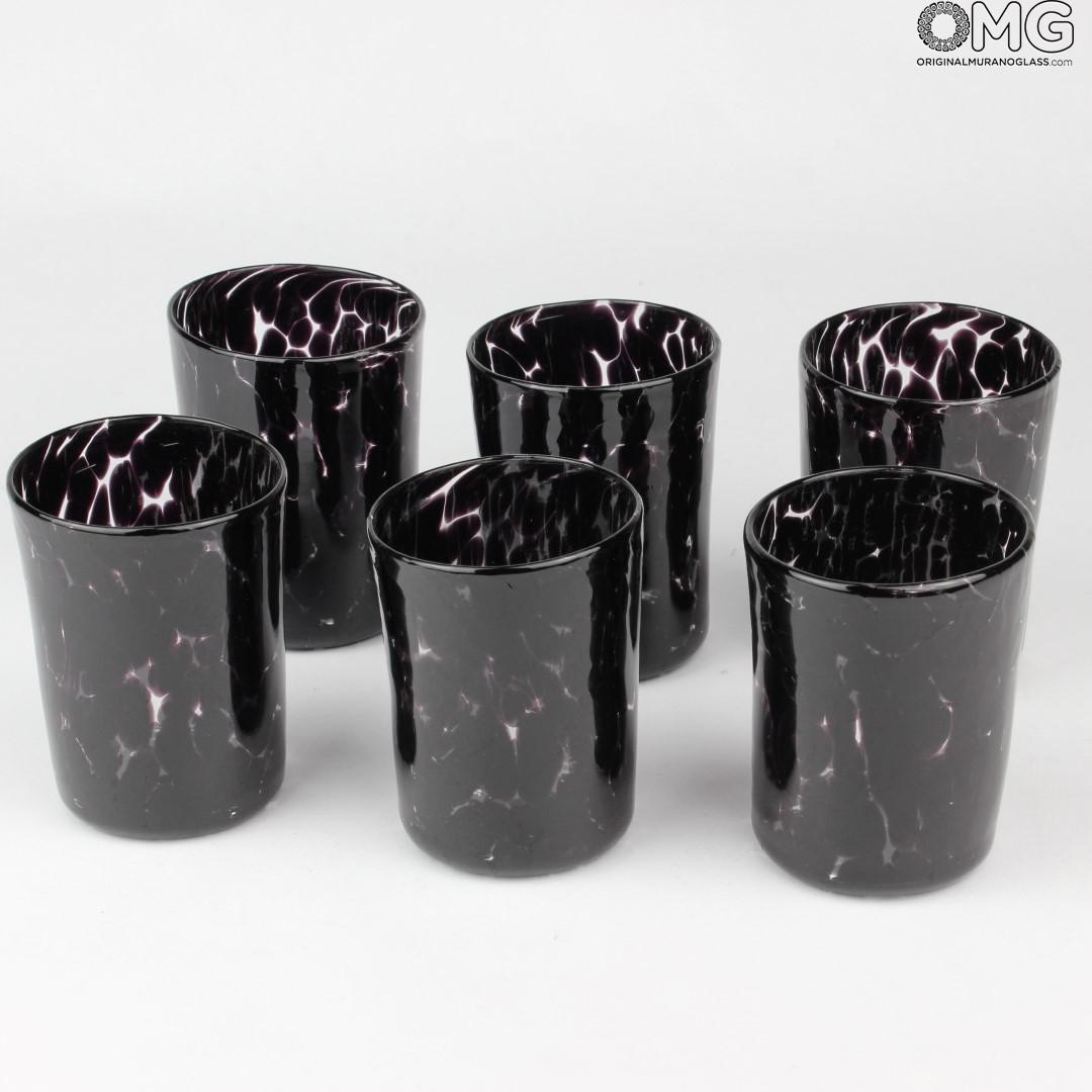 2188 ORIGINALMURANOGLASS Набор из 6 рюмок Блэк шот лимончелло - муранское стекло 6 см  - Вид №1