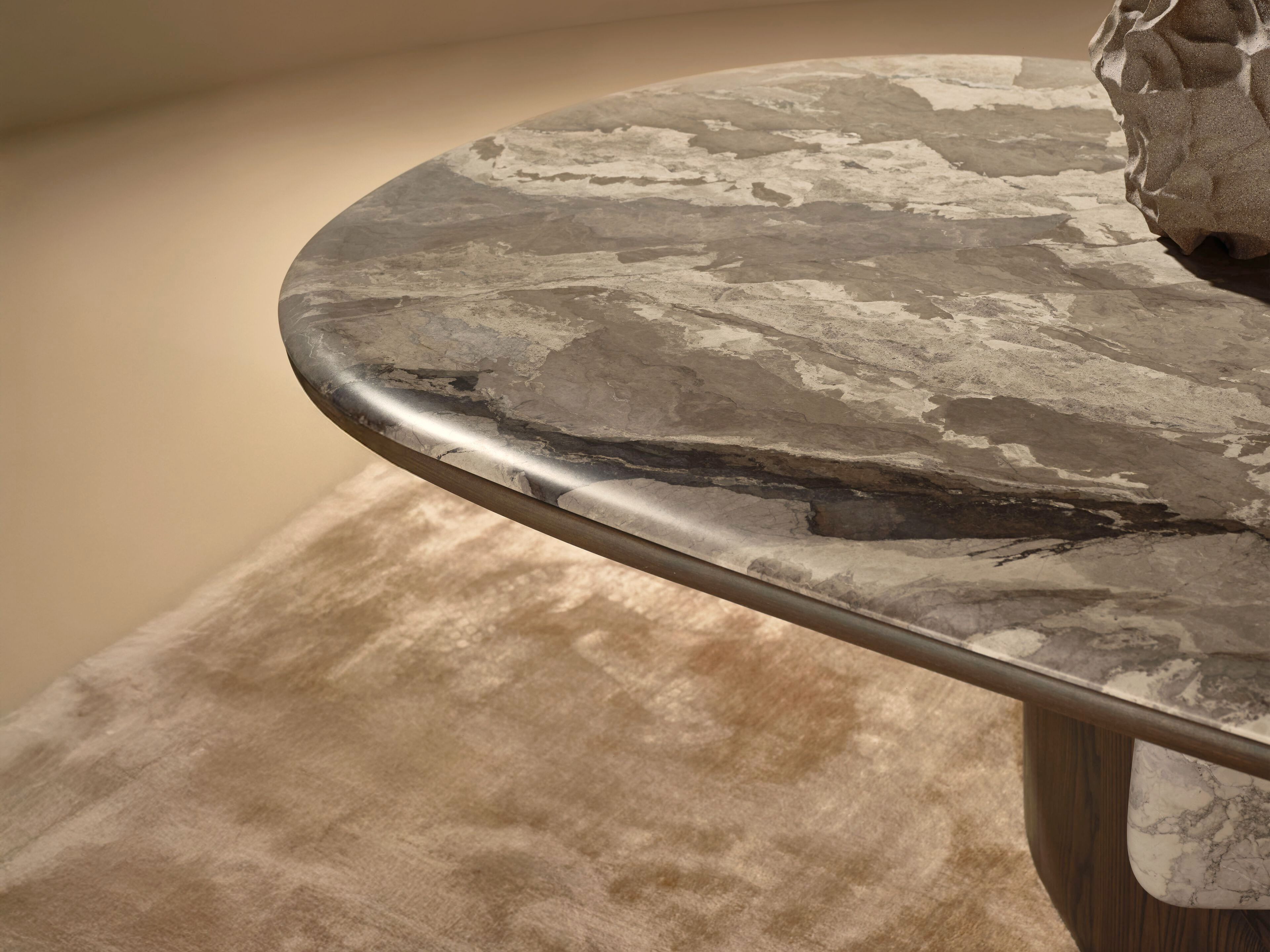 Деревянный и мраморный обеденный стол Naturedesign Главная ARCH-00110080