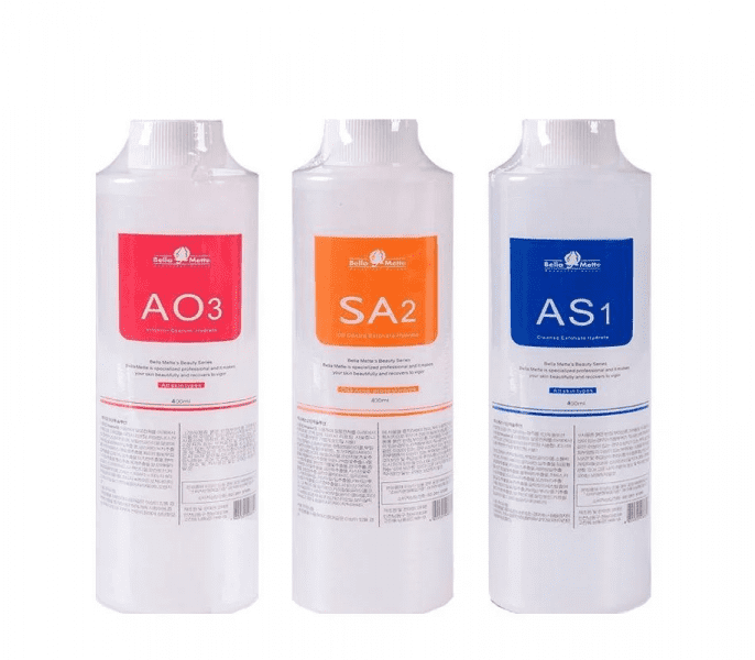 52390 Лосьон (набор сывороток для очищения, увлажнения и восстановления кожи) для гидропилинга и аквапилинга (набор SA1+SА2+AO3) Mychway 