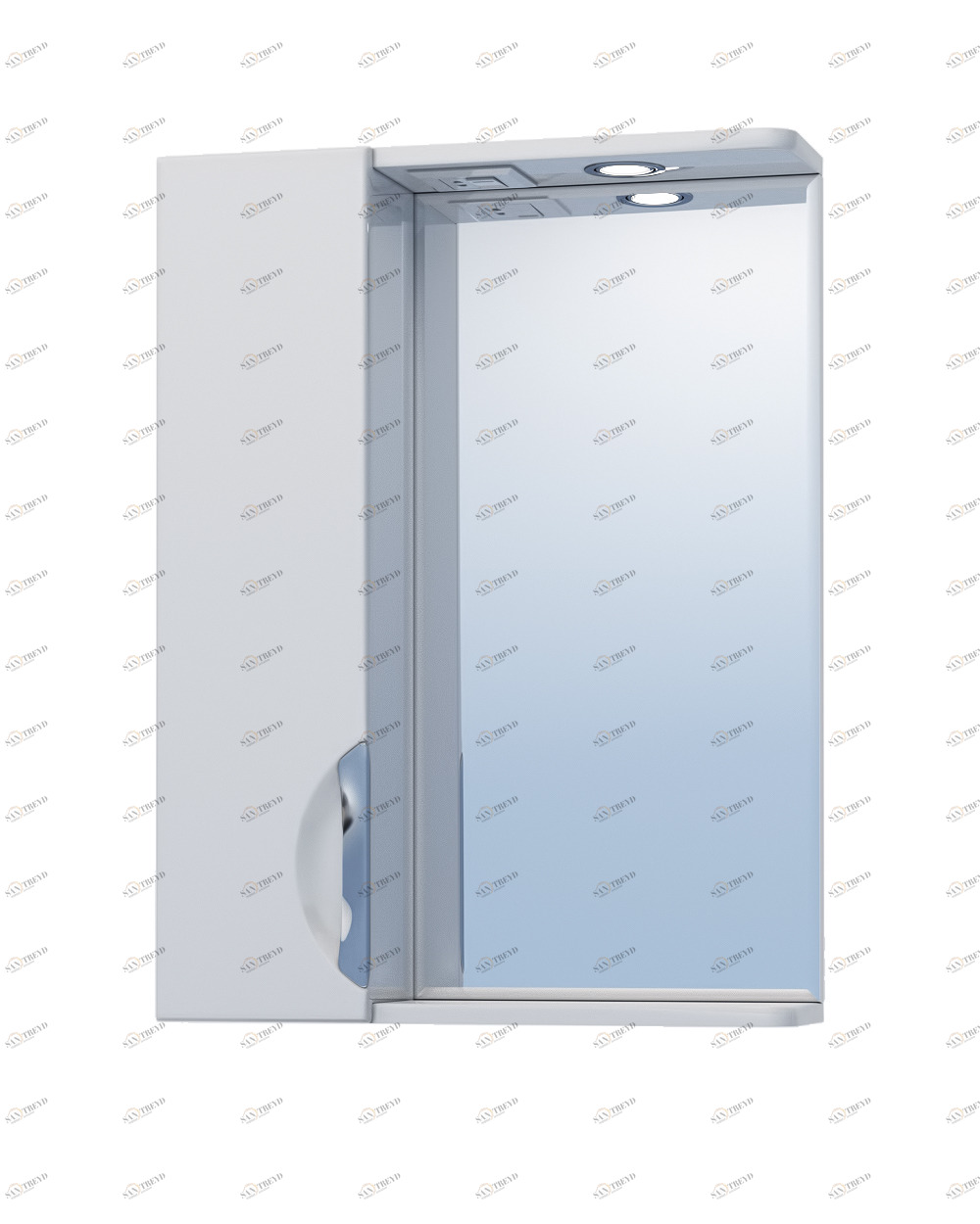 Зеркало Callao 500 левое, со спотом500⨉150⨉700 мм белый VIGO sun-id-665276