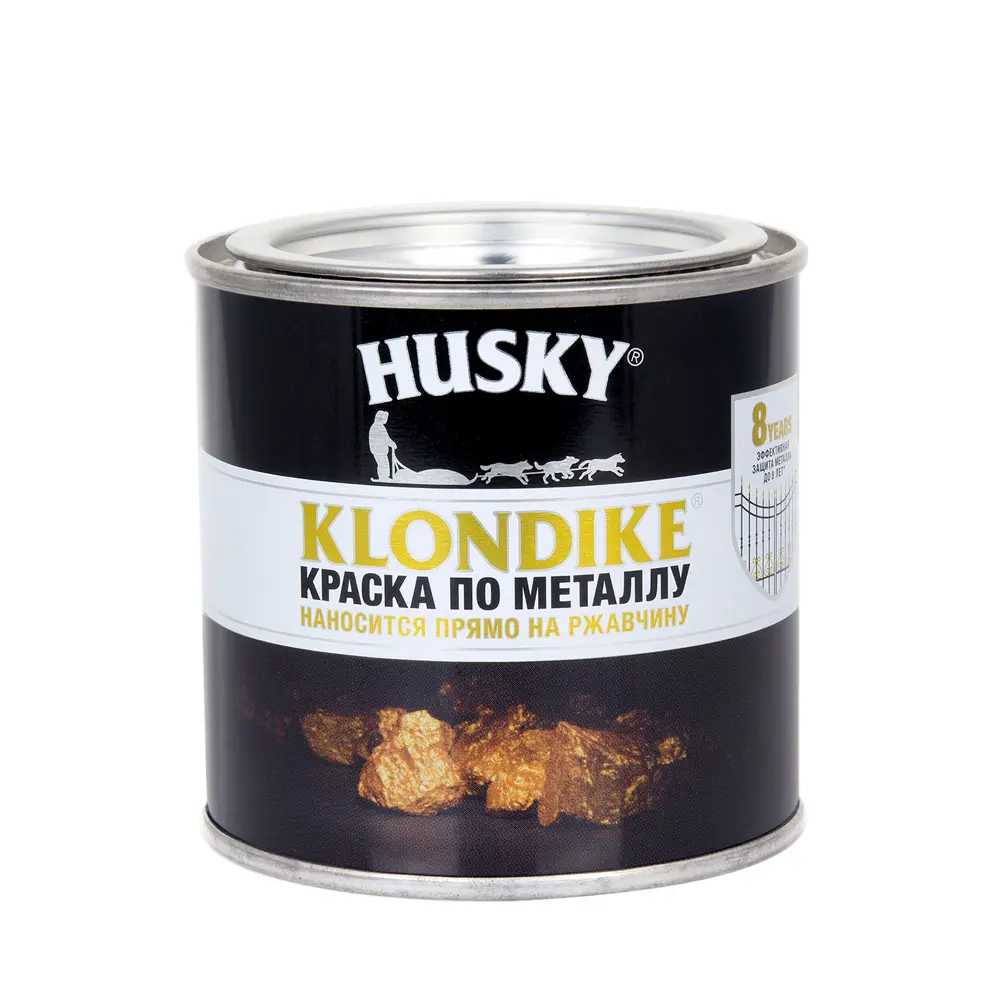 Краска по металлу Husky Klondike молотковая цвет темно-коричневый 0.25 л RAL STLM-2149927 - Вид №1