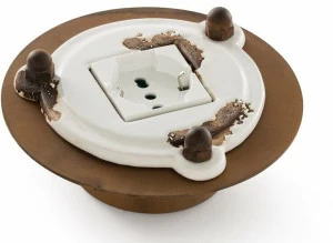 FERROLUCE Керамический выключатель / розетка Pipes C1704(vib)