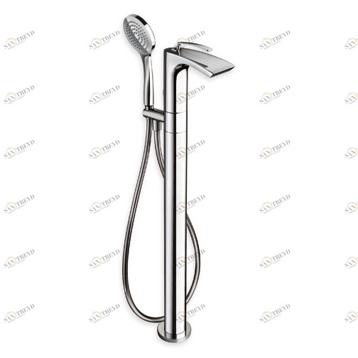 CRIBO190 Напольный смеситель для ванны, внешние детали для CRICS290 с гибким шлангом LONG LIFE и ручным душем с защитой от накипи - Freeflow Cristina Rubinetterie 