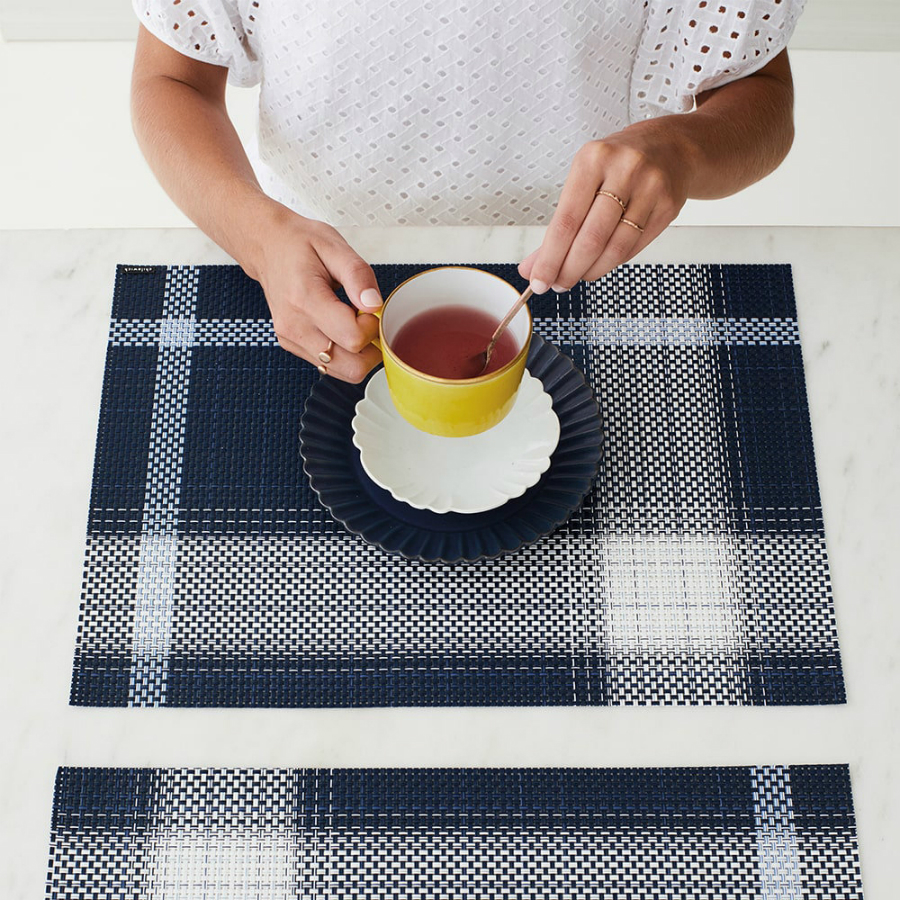 Салфетка виниловая Midnight, жаккардовое плетение, 36х48 см Chilewich C100523002 - Вид №1