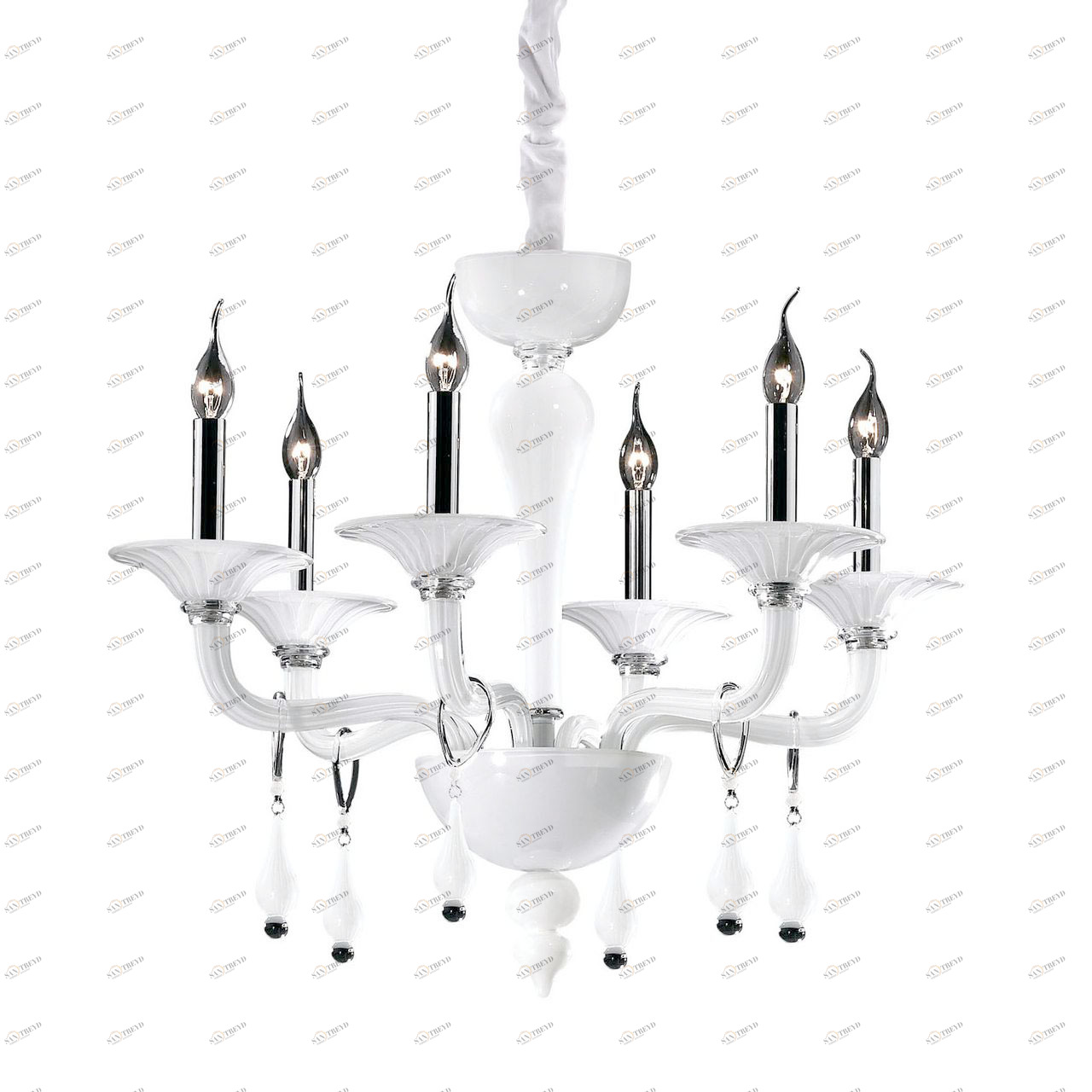 Подвесная люстра Ideal Lux Miramare SP6 IDEAL LUX ДИЗАЙНЕРСКИЕ, MIRAMARE 057388 Белый 