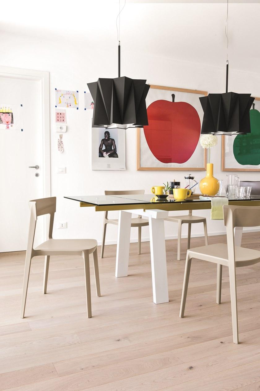 Calligaris Раздвижной прямоугольный стол из дерева и стекла  Cs/4091-xr  - Вид №4