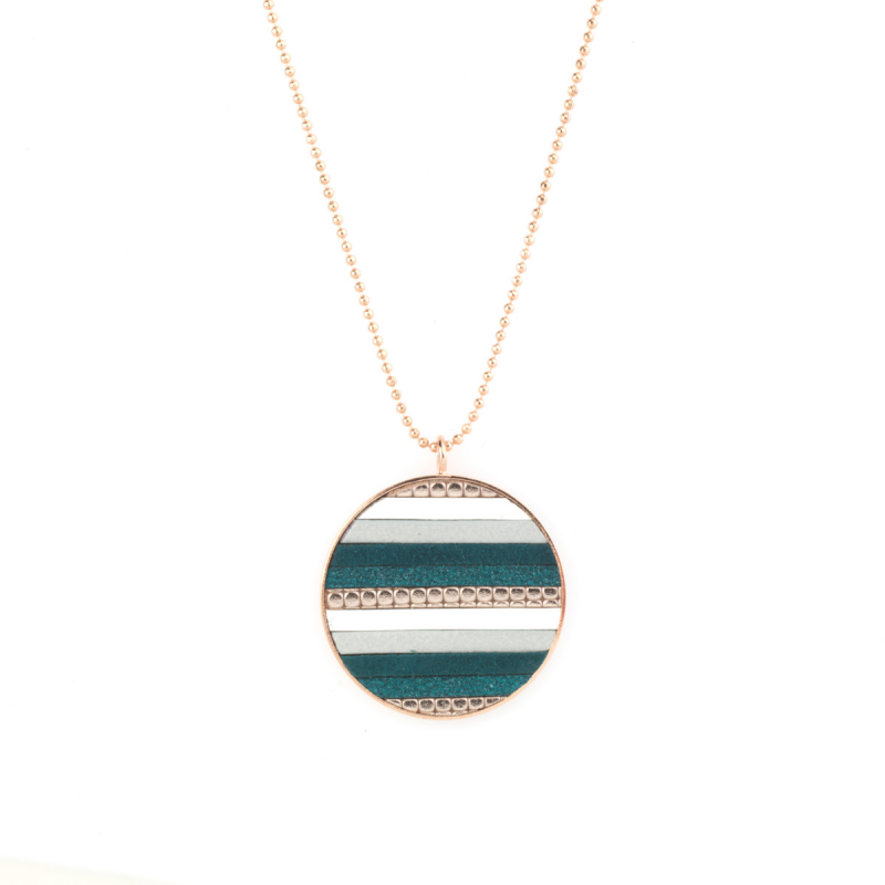 FL19 Колье, кожа, латунь, позолота Flowersforzoe Santreyd 