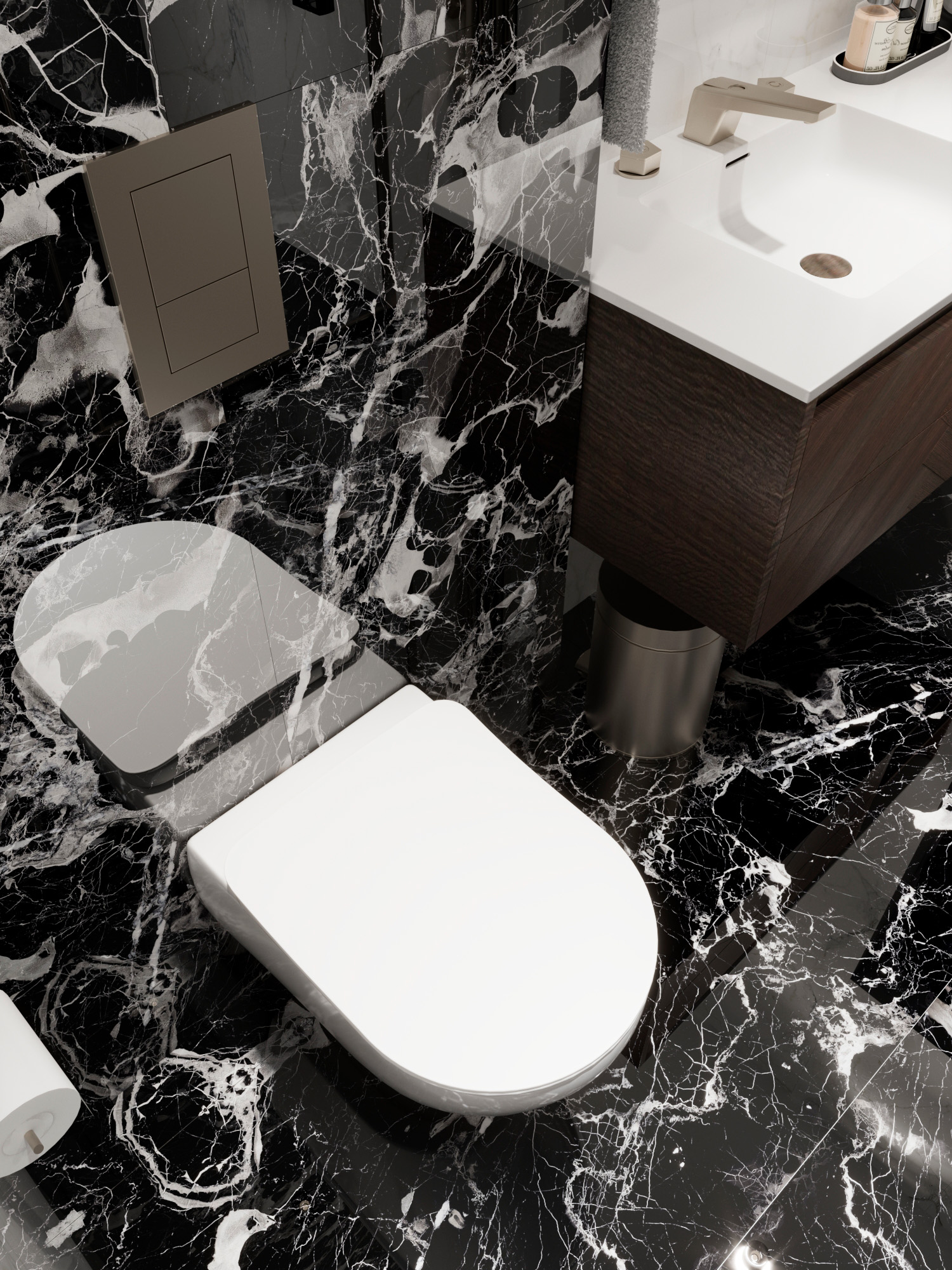 ELEGANT NERO — Керамогранит под мрамор HG2001-A Arcadia Ceramica - Вид №3