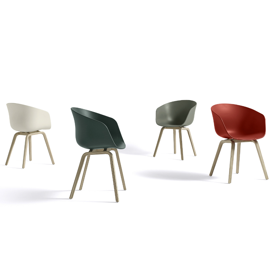 Стул AAC22 мягкий, белый со светлыми матовыми ножками Hay 222621130 - Вид №7