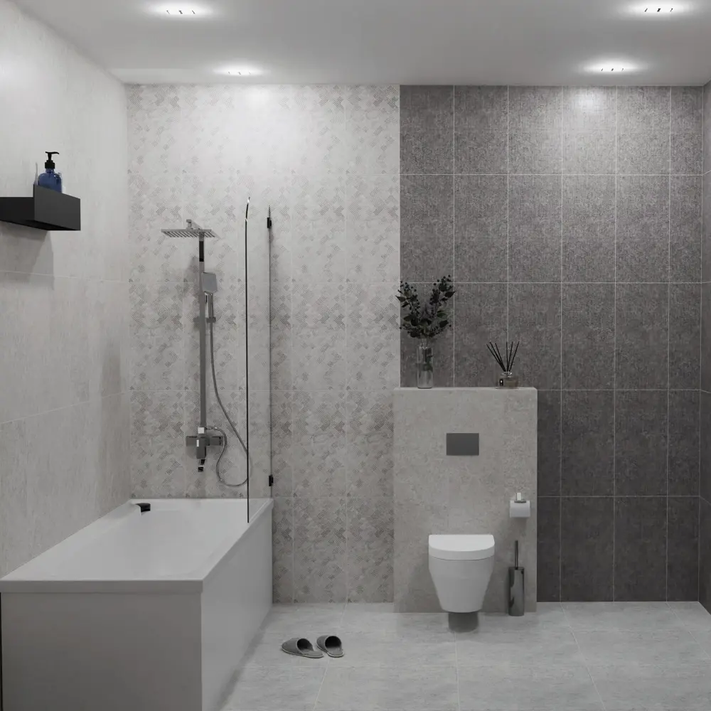 Настенная плитка Axima Лац Геометрия 30x60 см 1.62 м² матовая цвет светло-серый STLM-2149999 - Вид №4