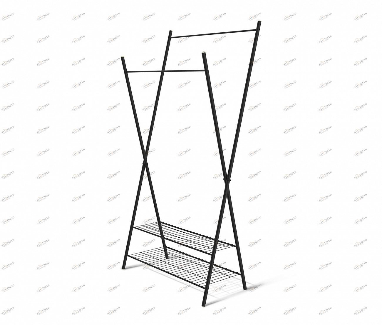 Вешалка гардеробная Kacheli 2 SHEFFILTON ДИЗАЙНЕРСКИЕ 015552 Чёрный;серый 