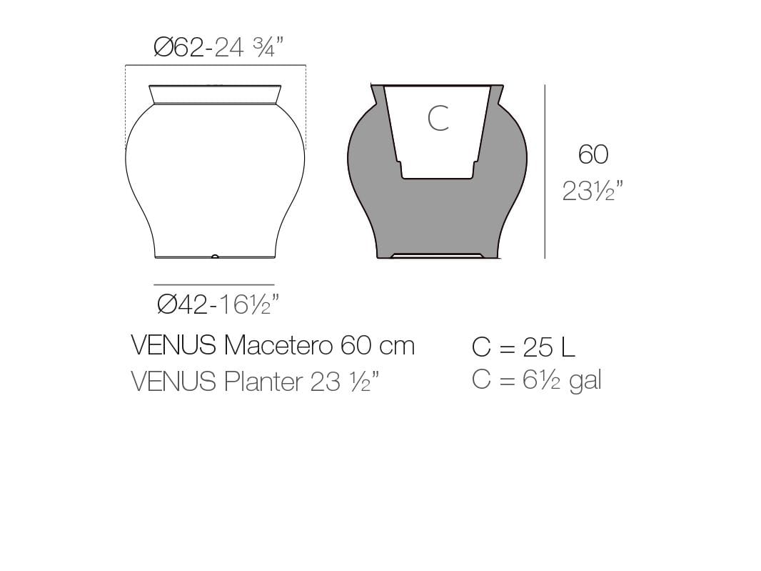 Яркий круглый плантатор Vondom Венера ARCH-00073661 - Вид №6