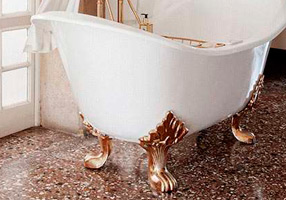Gentry Home Bexley Cast iron bathtubs with feet Никель GH100730  - Вид №1