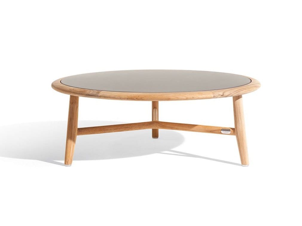 Круглый стол из тикового дерева с керамической столешницей Poltrona Frau Boundless Living Outdoor Collections ARCH-00093978