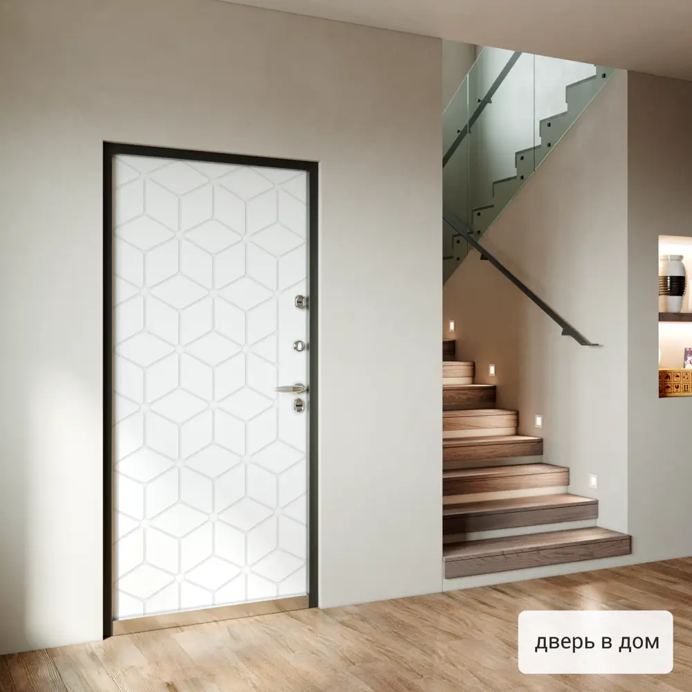 Дверь входная металлическая Норда 880 мм правая цвет арт белый TOREX STLM-2161266 - Вид №14