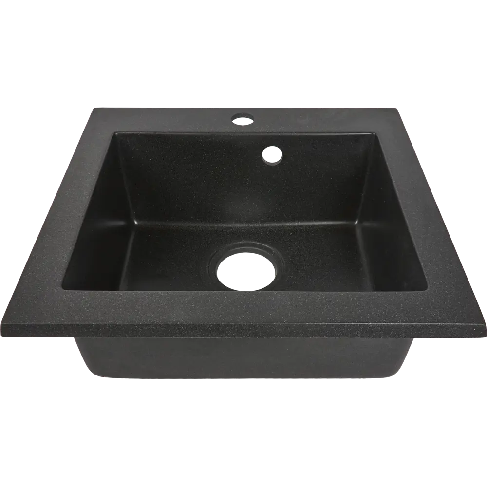 Мойка Delinia 48х44 см цвет антрацит, кварц STLM-2124586 - Вид №1