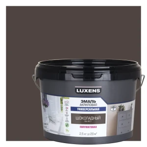 Универсальная эмаль Luxens шоколадного цвета для внутренних и наружных работ 89345631