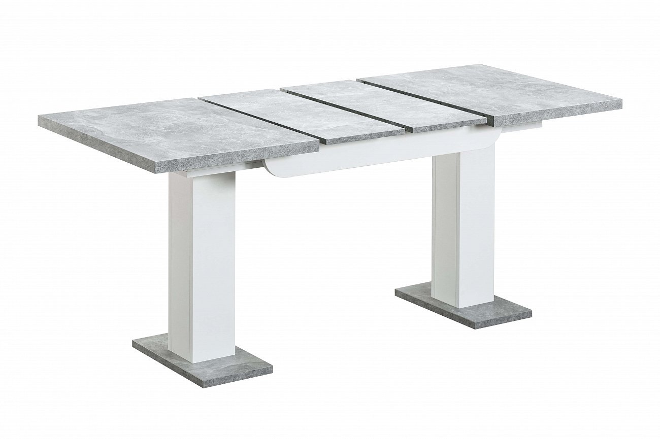 Стол обеденный раздвижной 110-166 см бело-серый Clyde STOOL GROUP  00-3958854 Белый;серый  - Вид №5