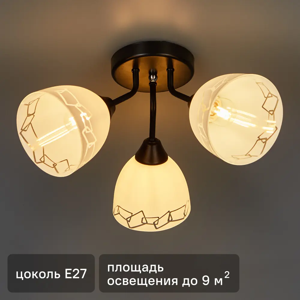 КЛЮЧНИК Вьюнок - потолочный светильник в стиле неоклассика 82827693 STLM-0036623