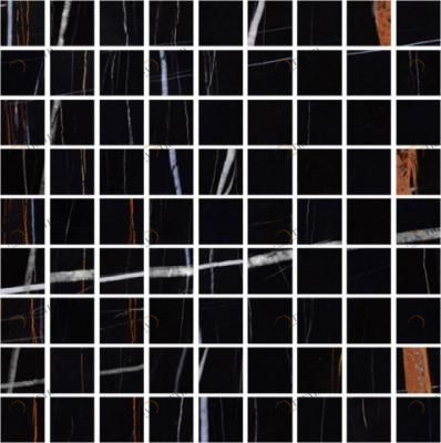 Мозаика K-1004/CR/m01 Marble Trend NERO DORATO 30х30 Kerranova sun-id-329012