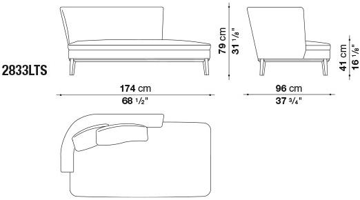 Maxalto Мягкая кушетка из ткани Febo sun-id-1437061 - Вид №6