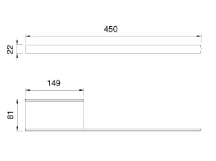 Держатель для полотенец из нержавеющей стали с полкой CEADESIGN AYLA ARCH-00077878 - Вид №2