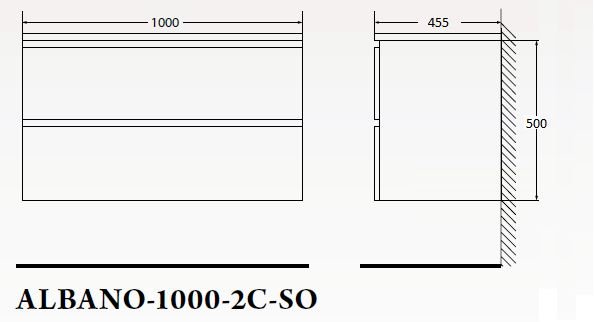 Мебель для ванной BelBagno ALBANO-1000-BL ACQUA - Вид №3