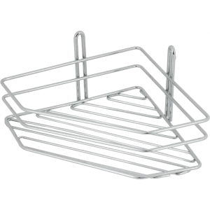 Полка для ванной комнаты угловая 19x19x10 см цвет хром 82732425 STLM-2140107