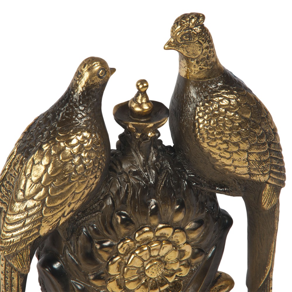 43007 Часы настольные Павлины Бронза BOGACHO 4627138242339 - Вид №1