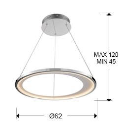070887 Подвесной светильник LED Ø62 хром Schuller Laris - Вид №2