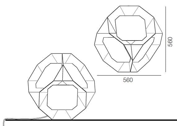 Латунная светодиодная напольная лампа / настольная лампа Rakumba Pylite ARCH-00118401 - Вид №18