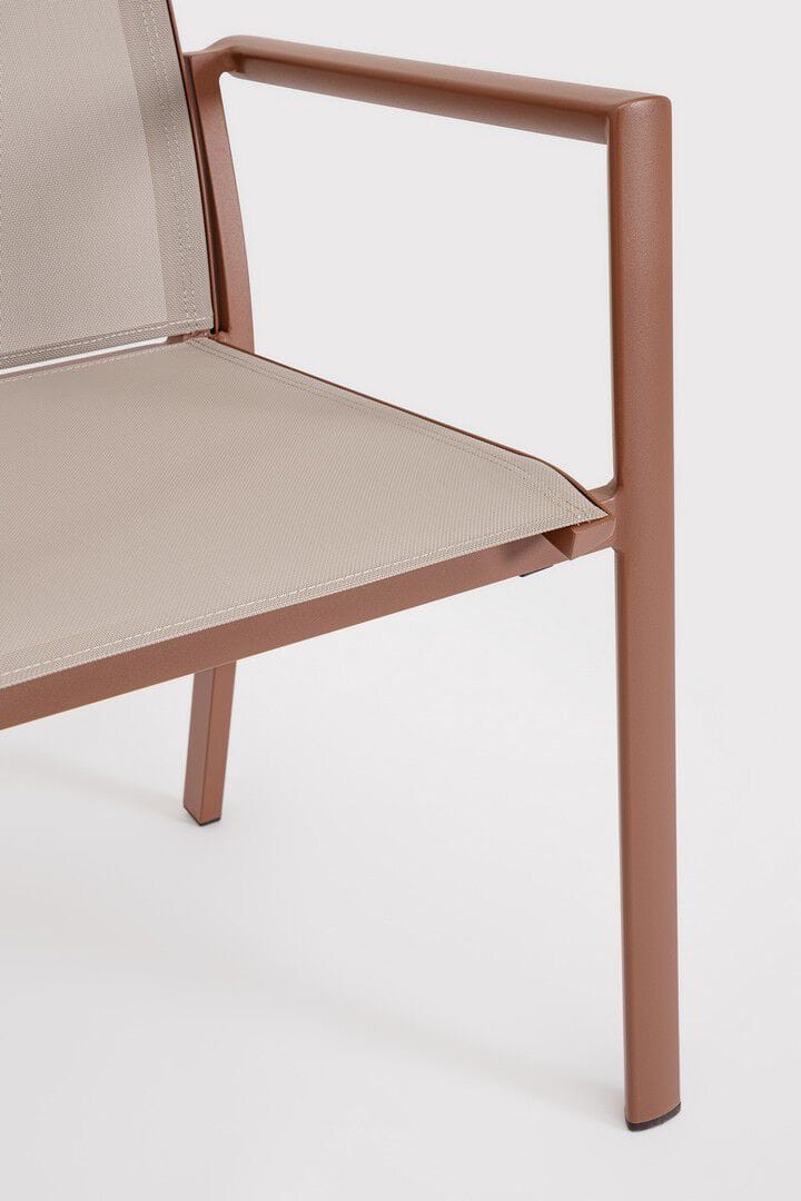 Алюминиевый штабелируемый садовый стул с подлокотниками BIZZOTTO Konnor ARCH-00101358 - Вид №3