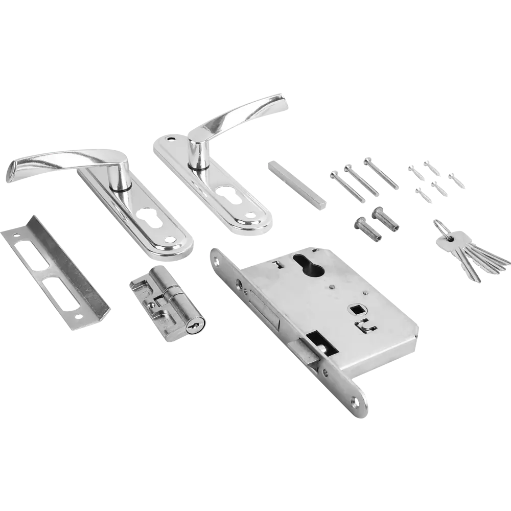 ЗЕНИТ ЗВ7 — врезной замок для деревянных дверей с хромированным покрытием 85302254 STLM-0894460 - Вид №3